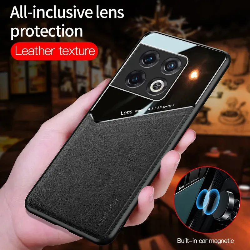 OnePlus 11R Vintage Leather Magnetic Holder Case