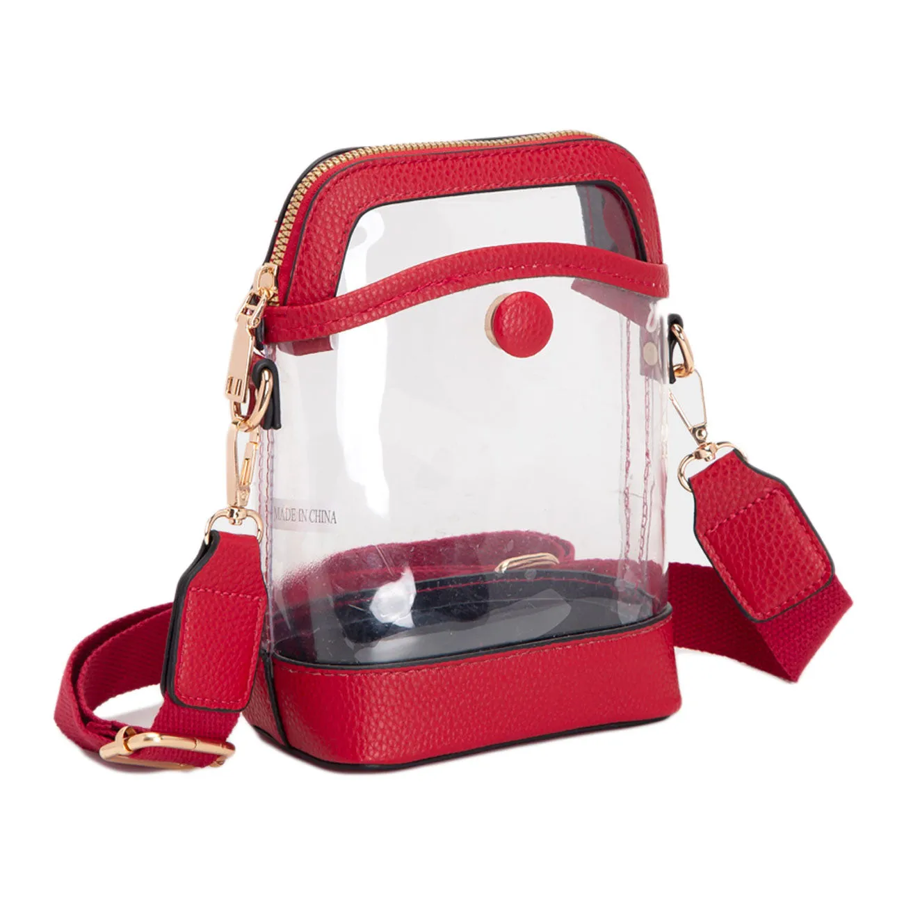 Orange Transparent Crossbody Bag