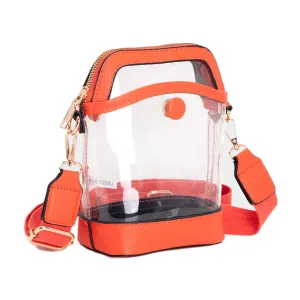 Orange Transparent Crossbody Bag