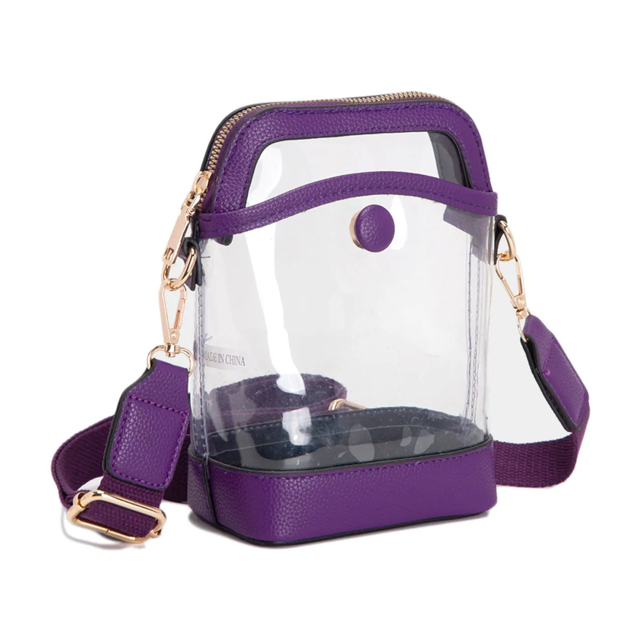 Orange Transparent Crossbody Bag