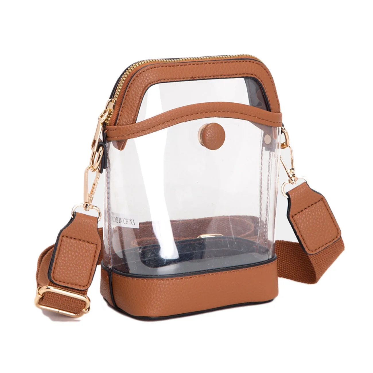 Orange Transparent Crossbody Bag