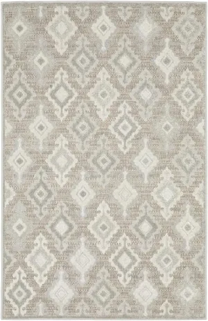Oriental Weavers Tangier Area Rug - TAN08-5'3" x 7'6" - in Beige/Grey - Eclectic Global Style, Stain Resistant, Family and Pet Friendly, Bedroom, Office Rug