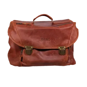 ORMS Leather Camera Shoulder Bag (Saddle Brown, Large)