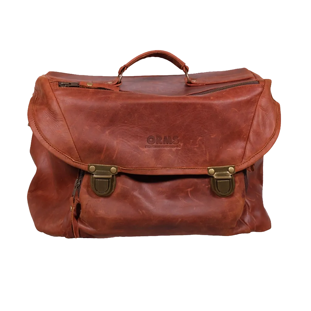 ORMS Leather Camera Shoulder Bag (Saddle Brown, Large)