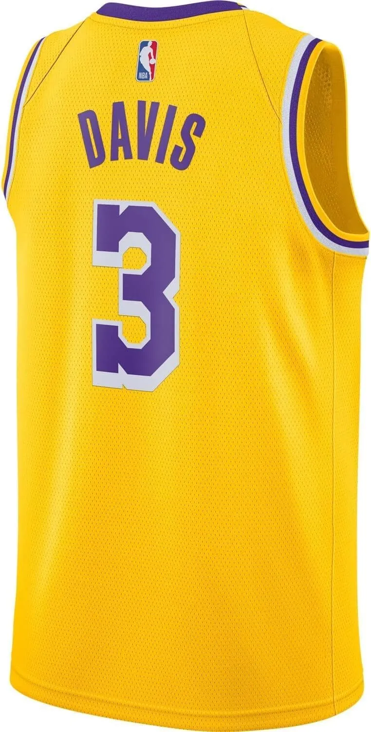 Outerstuff Anthony Davis Los Angeles Lakers Yellow #3 Kids 4-7 Team Color Home Swingman Jersey