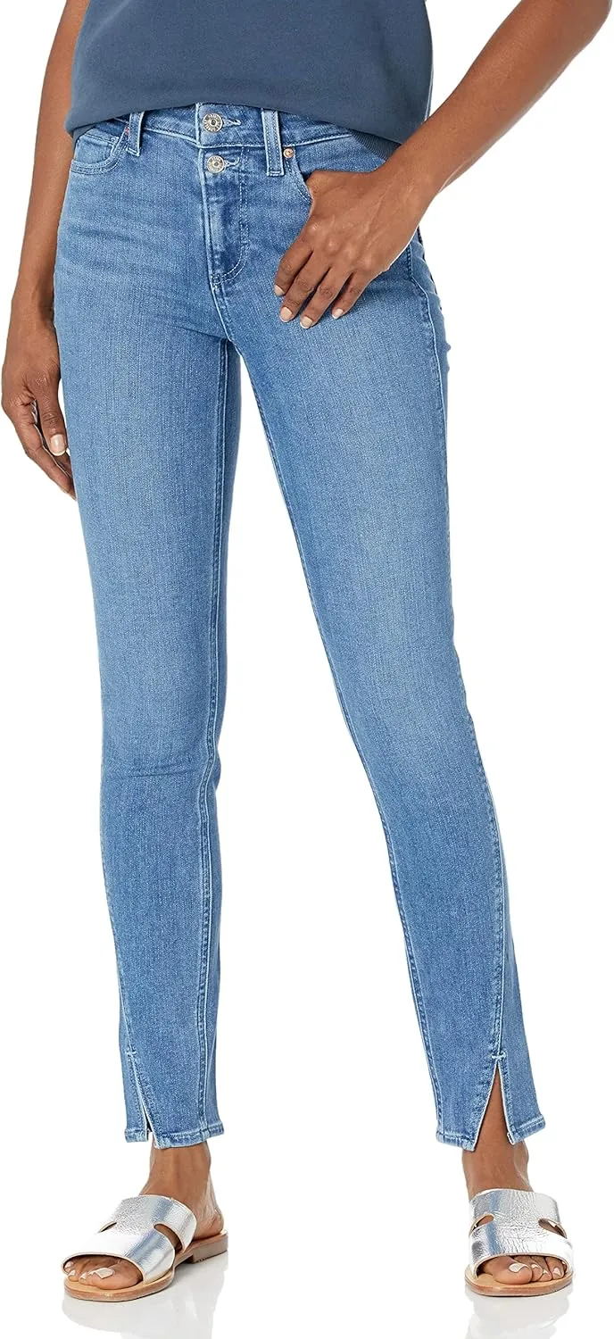 PAIGE Women's Hoxton Transcend Vintage High Rise Ultra Skinny Ankle W/Twisted Outseam   Double Button Jeans