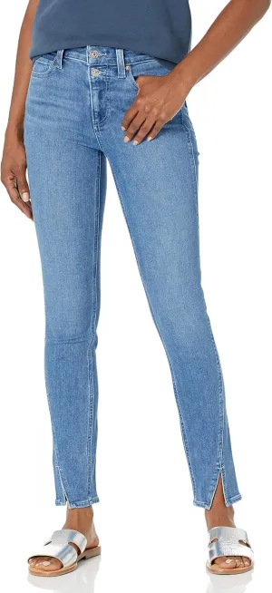 PAIGE Women's Hoxton Transcend Vintage High Rise Ultra Skinny Ankle W/Twisted Outseam   Double Button Jeans