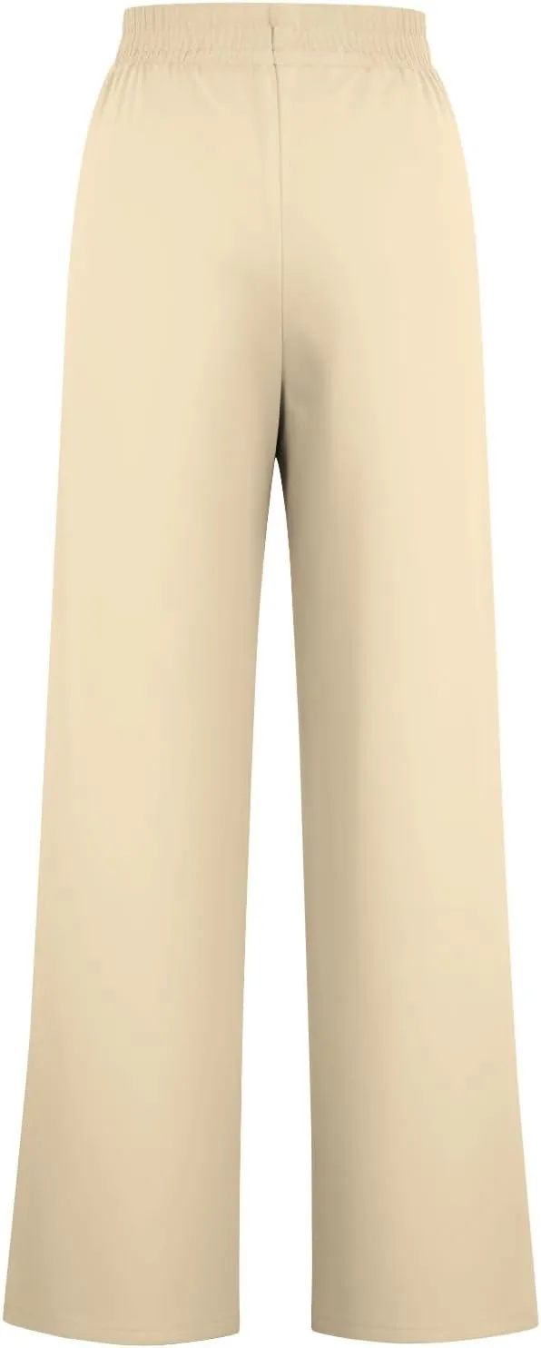 Palazzo Pants for Women Plus Size Tall Fashion Solid Drawstring Wide Leg Pants Straight Barrel Versatile Pants