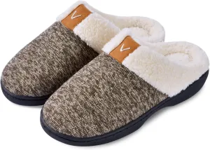 Parlovable Women Indoor Bedroom Slippers, Memory Foam House Shoe, Gifts for Ladies Cozy Wool-like Anti-Skid Rubber Sole