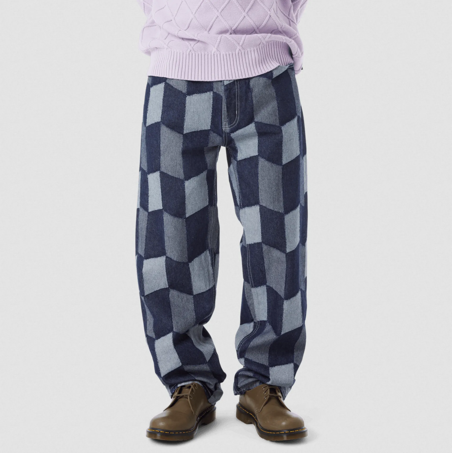 PATCHWORK DENIM PANT DENIM