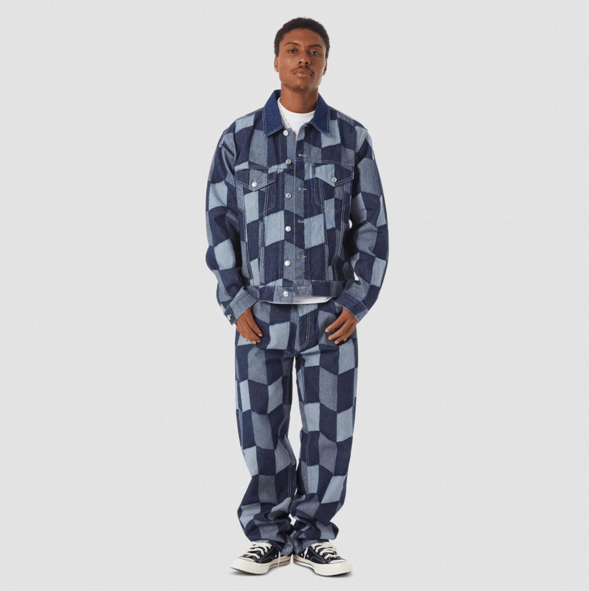 PATCHWORK DENIM PANT DENIM