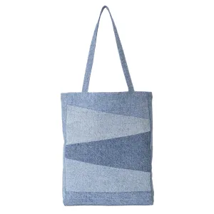 PATCHWORK DENIM TOTE BAG