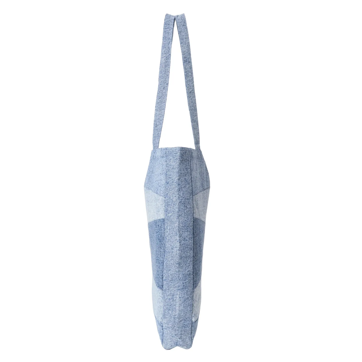PATCHWORK DENIM TOTE BAG