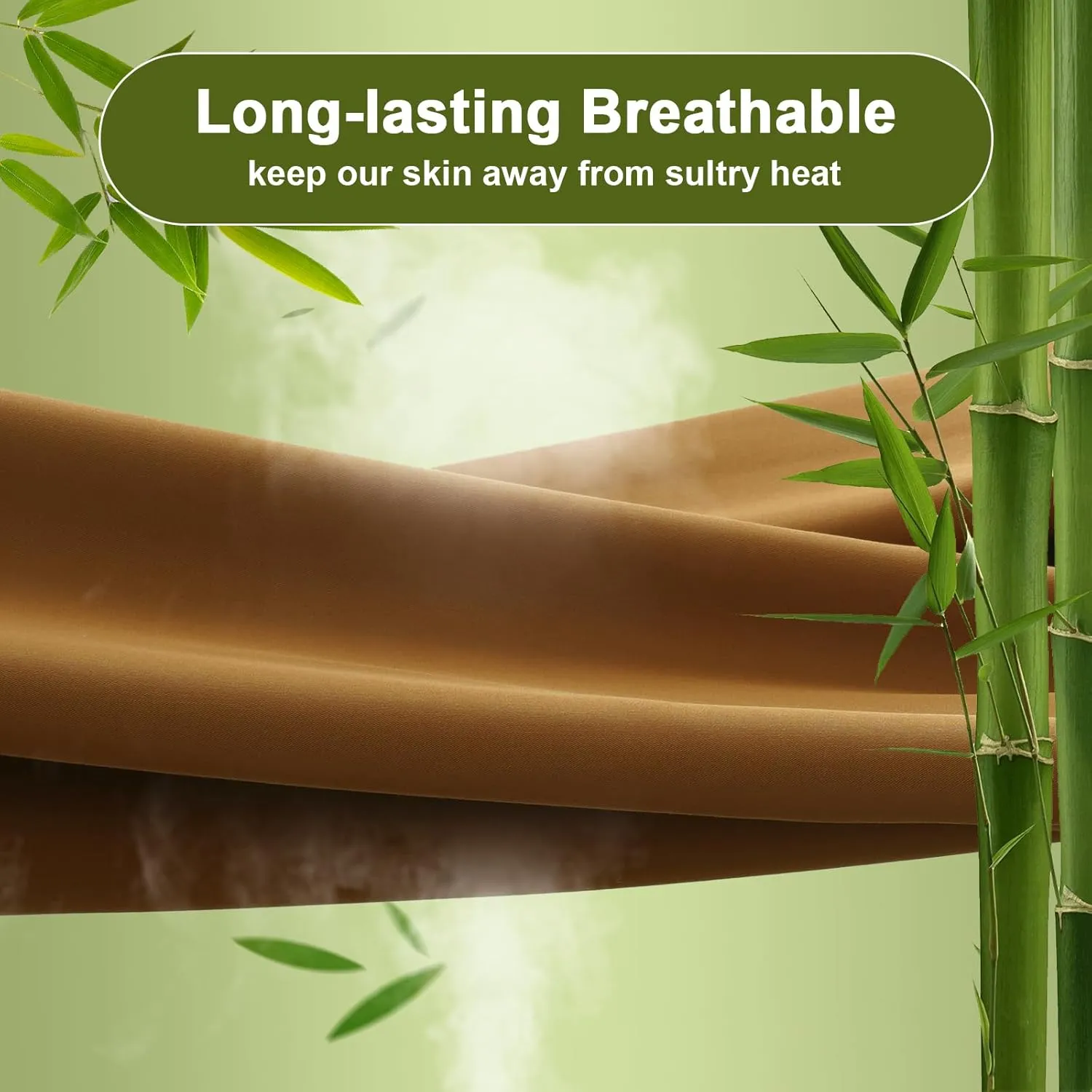 PHF 6PCS 100% Rayon Derived from Bamboo_ Sheets Set King Size, Cooling Sheets,Wider Elastic Band & 16" Deep Pocket, Luxury Silky Soft Breathable Bedding Set & Pillowcase, Brownish Camel