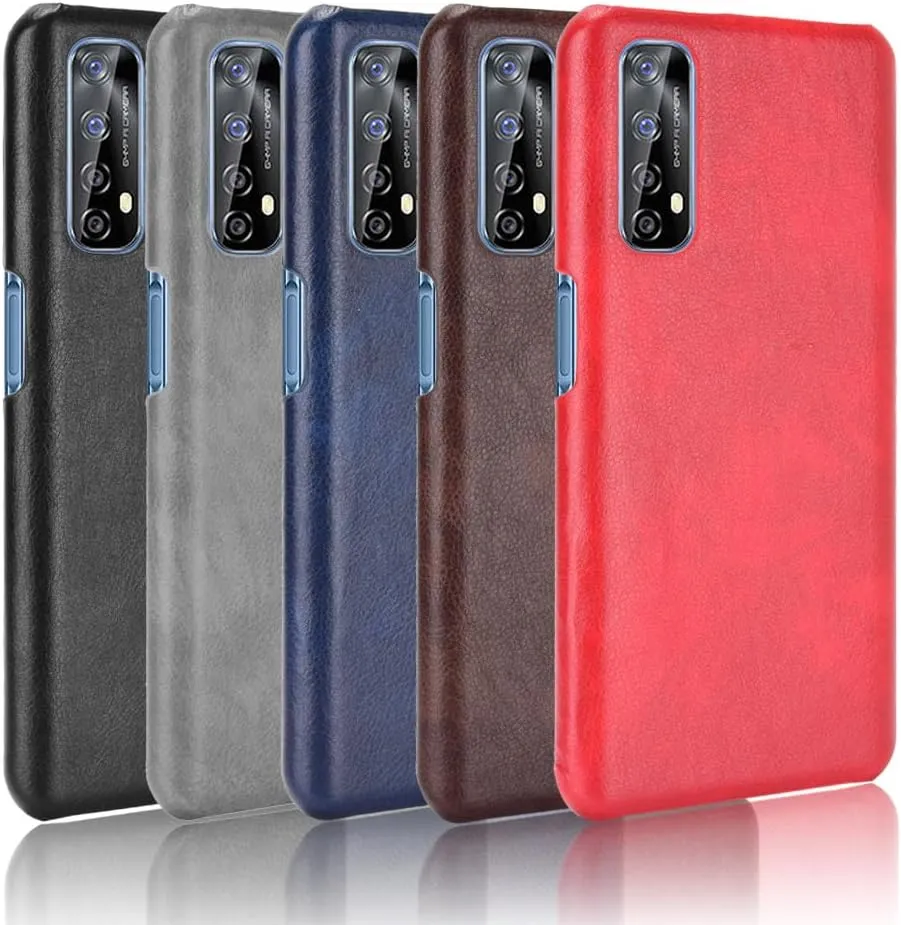 Phone Case for Realme 7 Global/Realme Narzo 20 Pro Case, [PU Leather] [Hard Plastic] for Realme 7 Global/Realme Narzo 20 Pro Protector Case, Non-Slip Shockproof for Realme 7 Global Grey