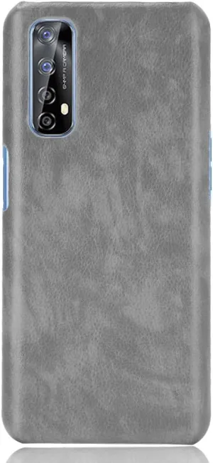 Phone Case for Realme 7 Global/Realme Narzo 20 Pro Case, [PU Leather] [Hard Plastic] for Realme 7 Global/Realme Narzo 20 Pro Protector Case, Non-Slip Shockproof for Realme 7 Global Grey