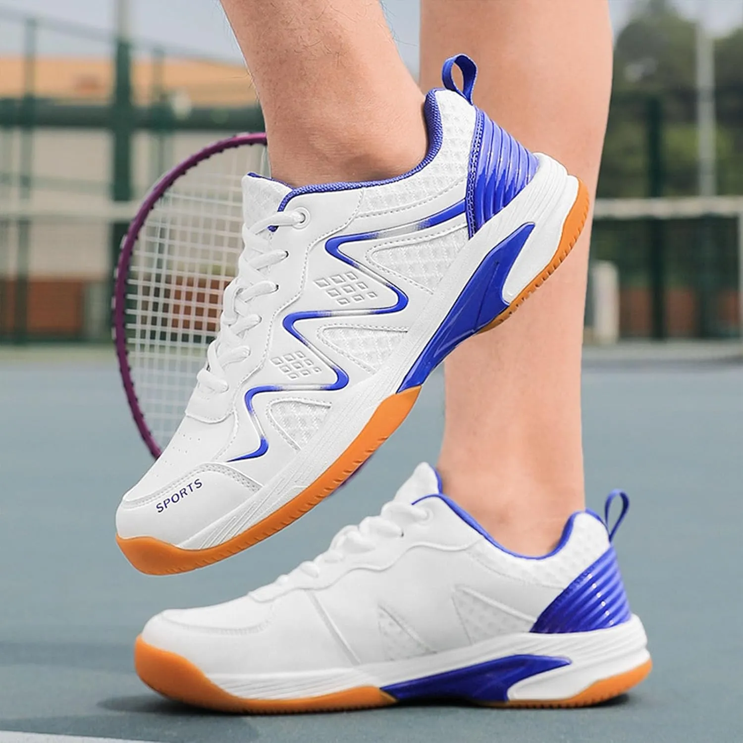 Pickleball Shoes for Mens Badminton Racketball Squash Tennis Athletic Shoes Indoor Court Training for All Racket Sports