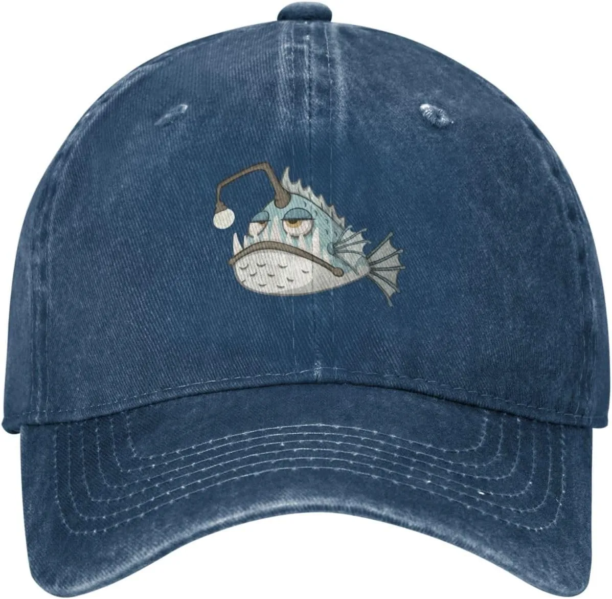 Pipa Fish Cartoon Characters Baseball Cap for Men Women Adjustable Vintage Washed Cotton Dad Hat