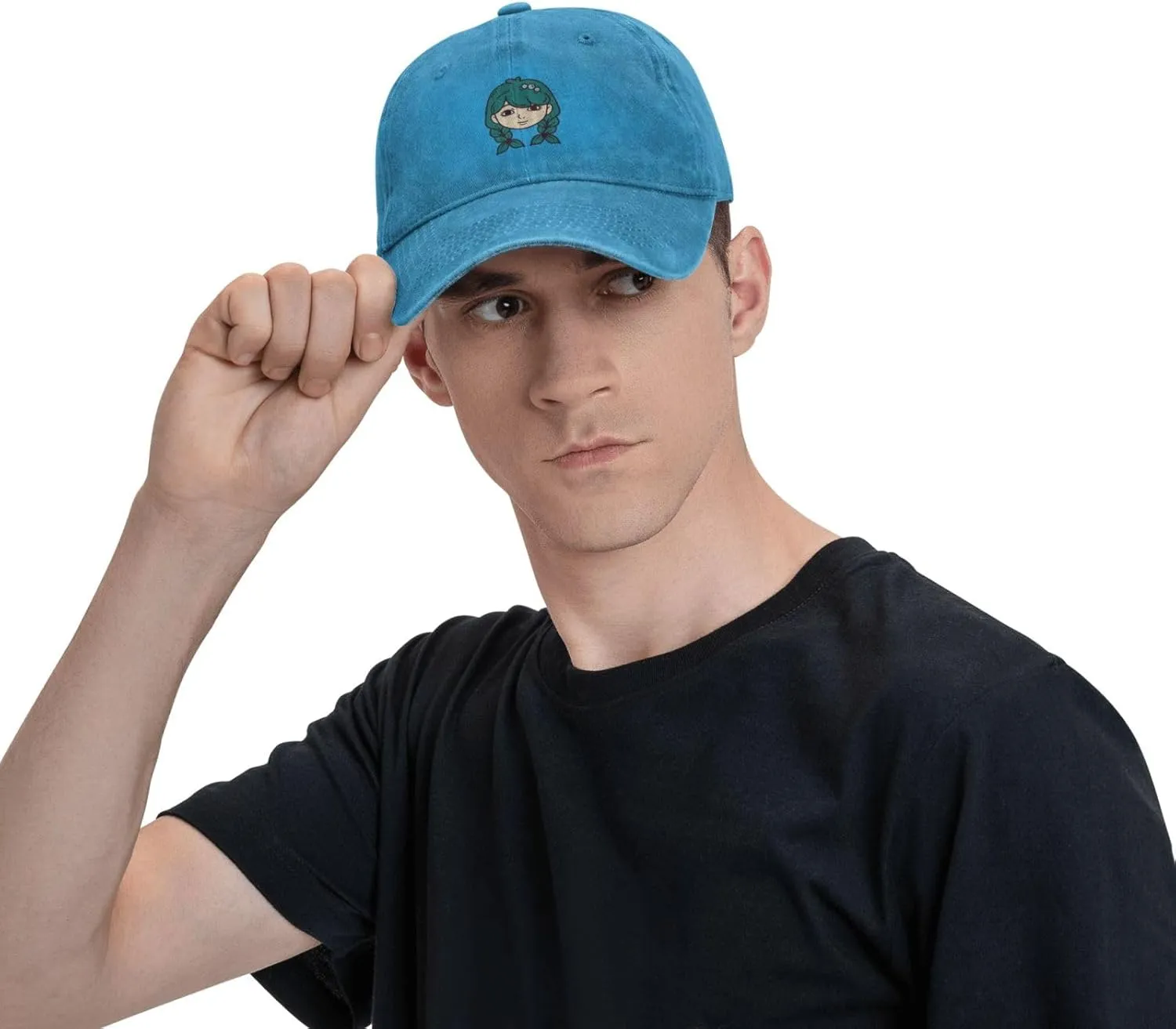 Pisces Character Horoscope Baseball Cap for Men Women Adjustable Vintage Washed Cotton Dad Hat