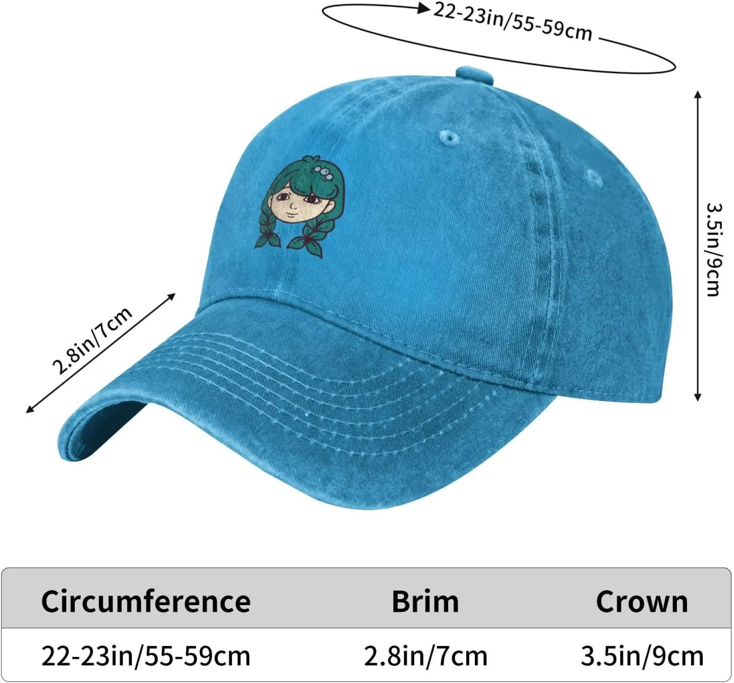 Pisces Character Horoscope Baseball Cap for Men Women Adjustable Vintage Washed Cotton Dad Hat