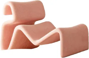 Plush Corduroy Lazy Lounge Chair Gothic Casual Lounge Chair Personalized Curved Leisure Chair (Pink,24.8 * 20.87 * 14.17 in)