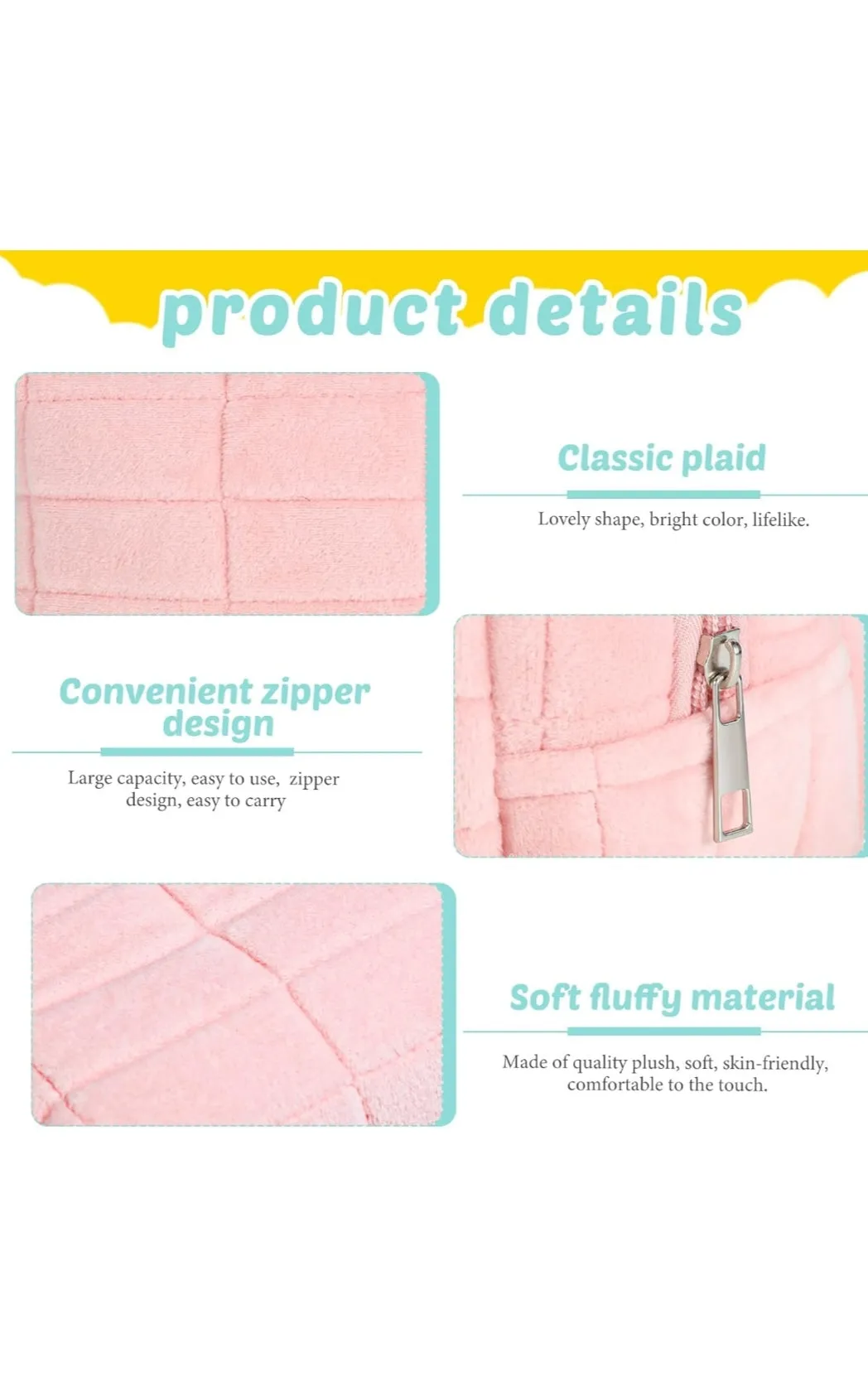 Plush Cosmetic Pouch (Stationery / Cosmetic)