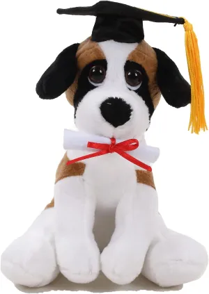 Plushland Cuddly Dog Toy, Graduation Cap and Diploma Stuffed Animal Plush Toys, for Graduation Day 8 Inch (Beagle)