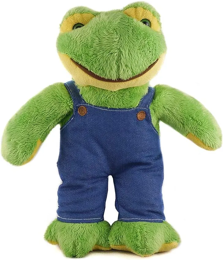 Plushland Stuffed Animal with Blue Jean Overalls Personalized Gift, Soft Coveralls Toys Great Present for Valentine Day, Graduation, Birthday,Anniversary, get Well,Christmas Home decor Office 12 Inch.