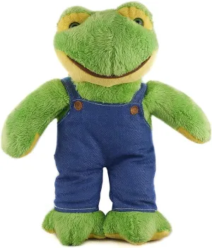 Plushland Stuffed Animal with Blue Jean Overalls Personalized Gift, Soft Coveralls Toys Great Present for Valentine Day, Graduation, Birthday,Anniversary, get Well,Christmas Home decor Office 12 Inch.