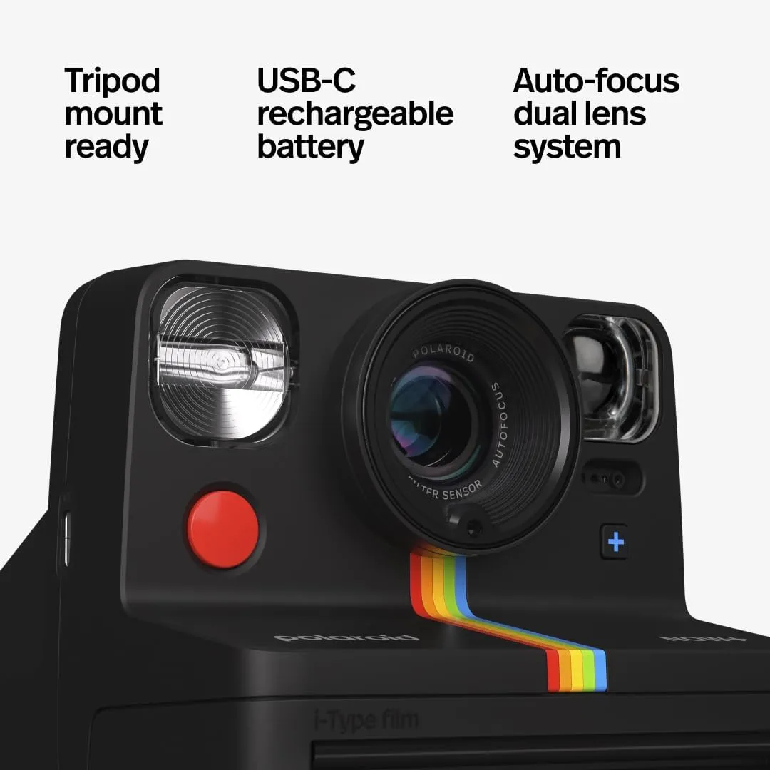 Polaroid Now  2nd Generation I-Type Instant Film Bluetooth Connected App Controlled Camera - White (9077)