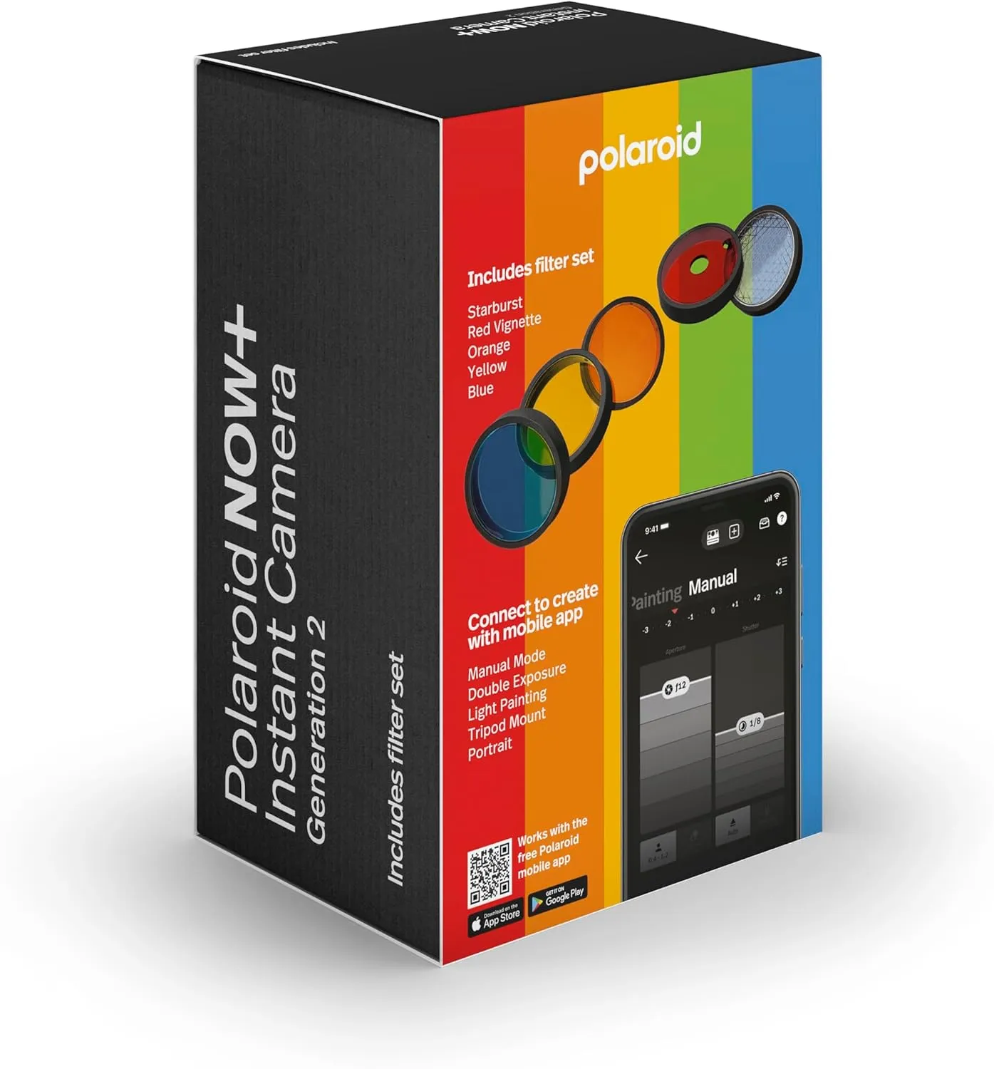 Polaroid Now  2nd Generation I-Type Instant Film Bluetooth Connected App Controlled Camera - White (9077)