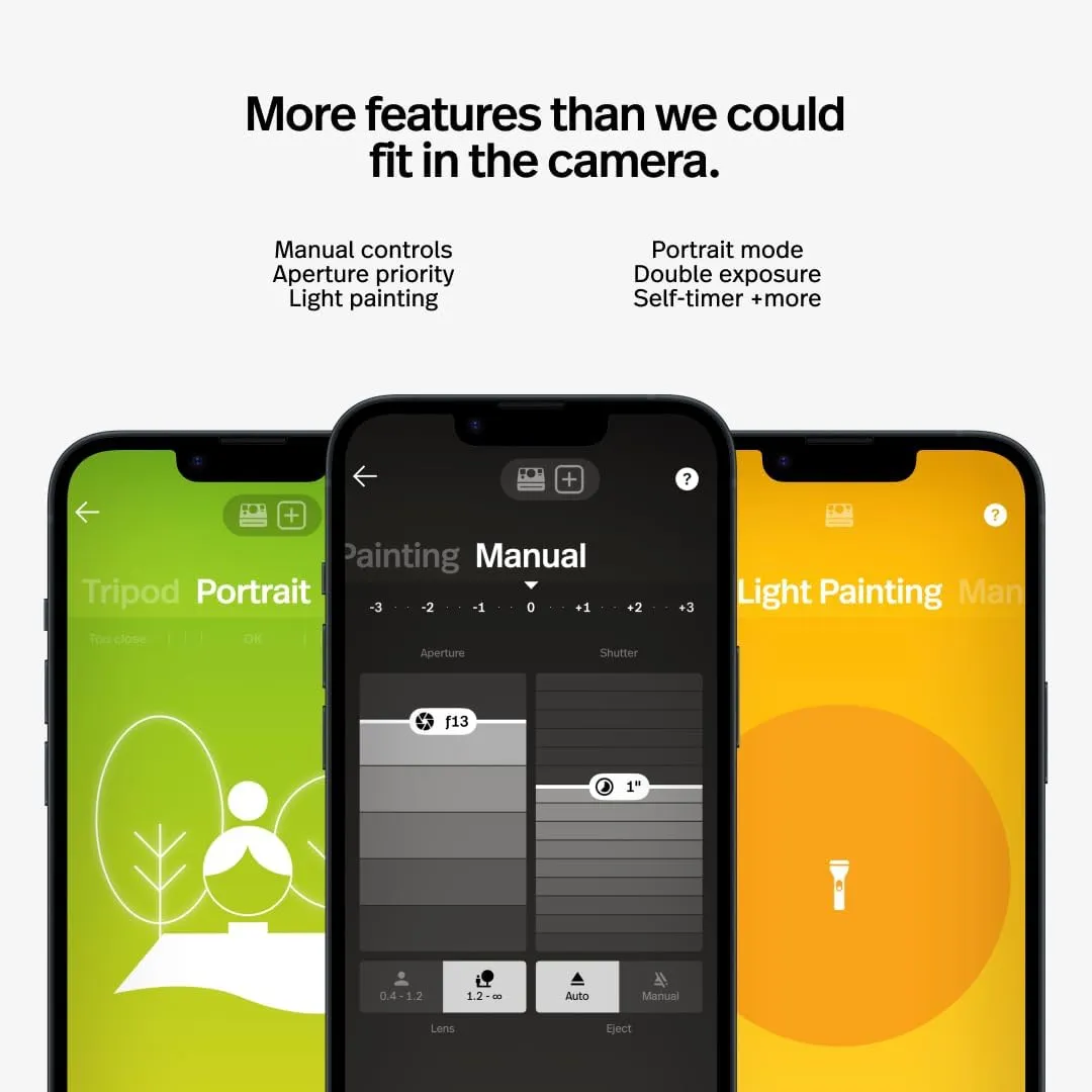 Polaroid Now  2nd Generation I-Type Instant Film Bluetooth Connected App Controlled Camera - White (9077)