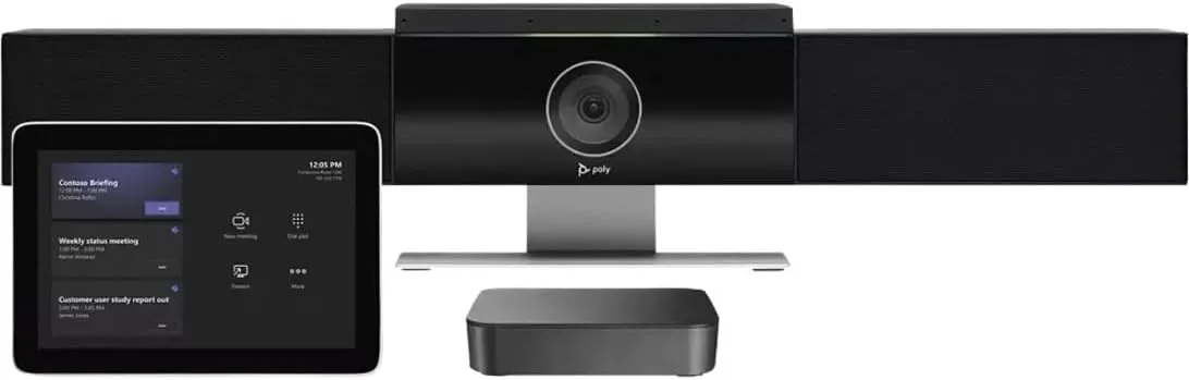 Poly Studio Small/Medium Room Kit for Poly PC Room Solution - Poly Studio Video Bar & Poly GC8 Touch Controller - Automatic Camera Framing - 4K Display - Noise Blocking Technologies - PC Not Included