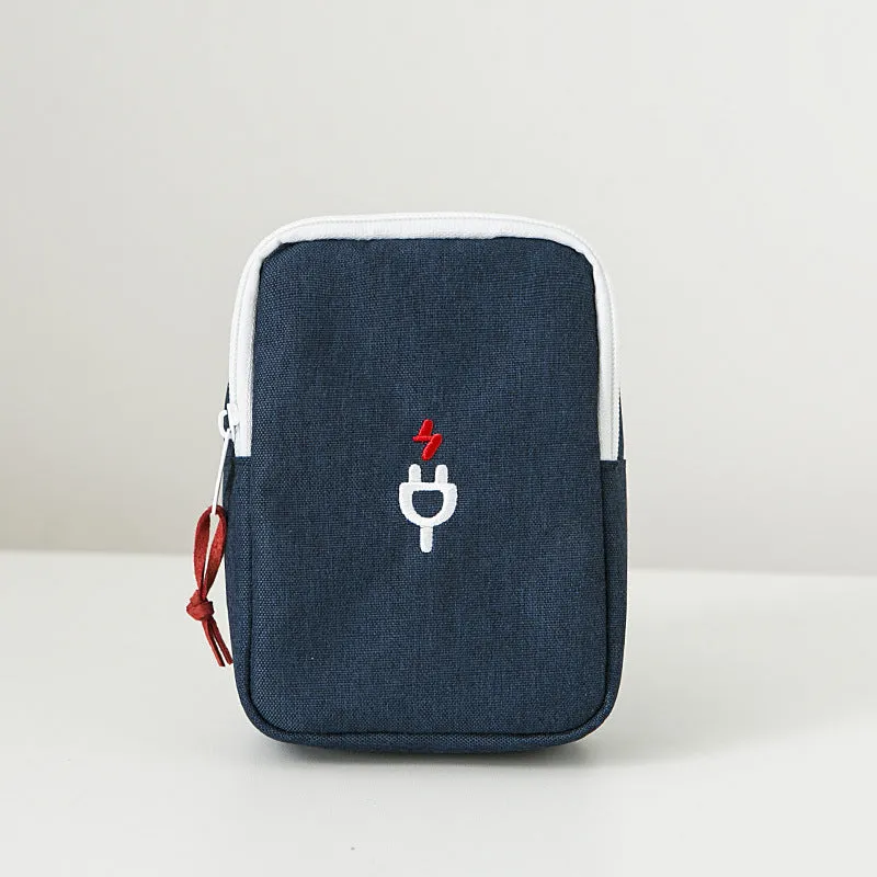 Polyester Data Cable Power Bank Hard Cosmetic Bags