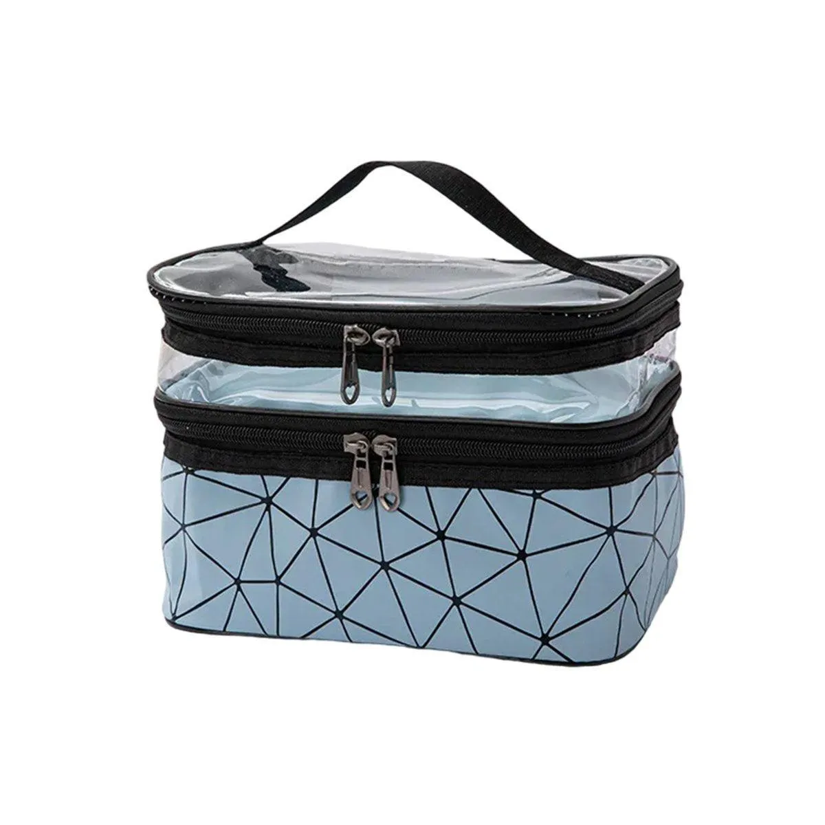 Portable Double-Layer Large Capacity Waterproof Cosmetic Bag Travel Toiletry Bag
