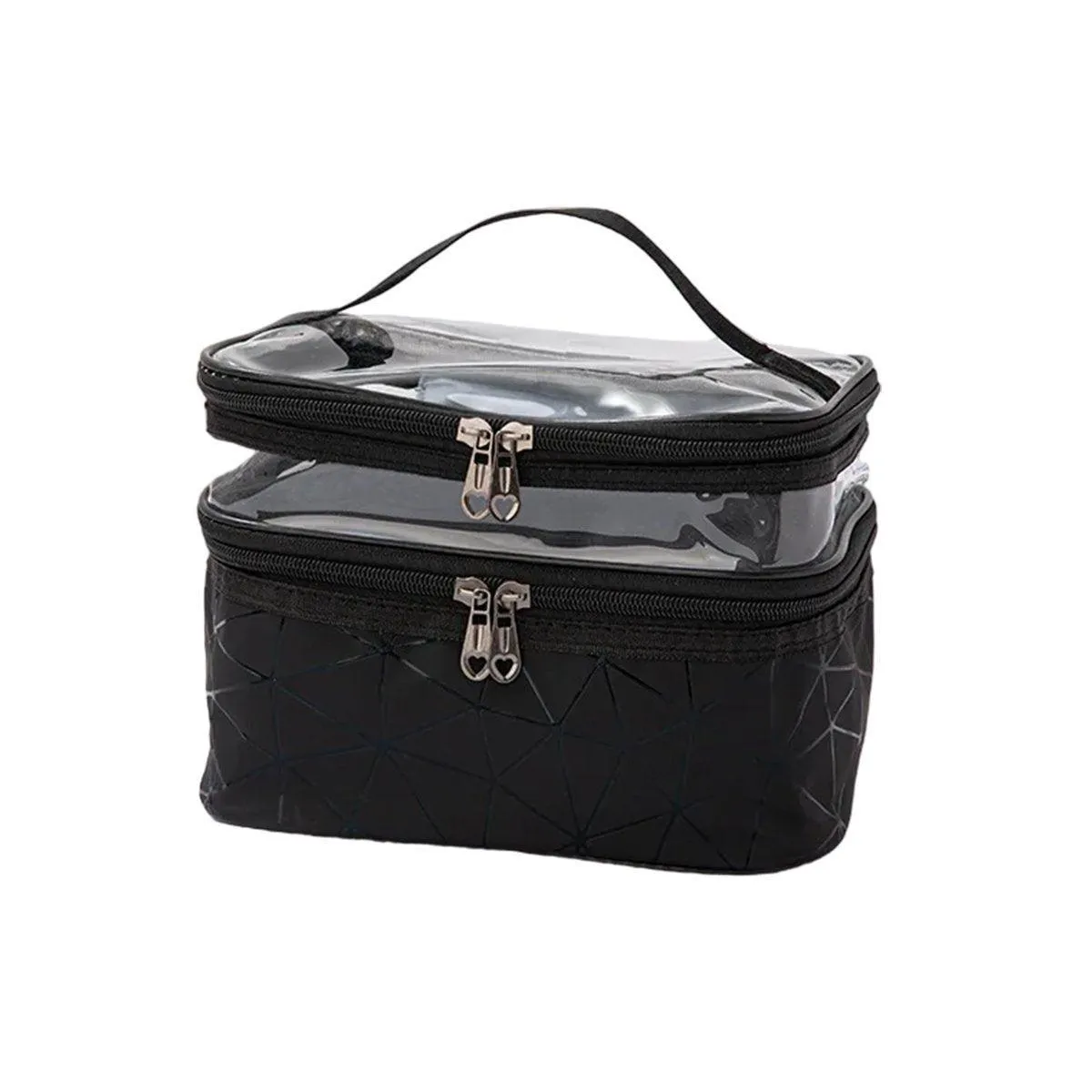 Portable Double-Layer Large Capacity Waterproof Cosmetic Bag Travel Toiletry Bag