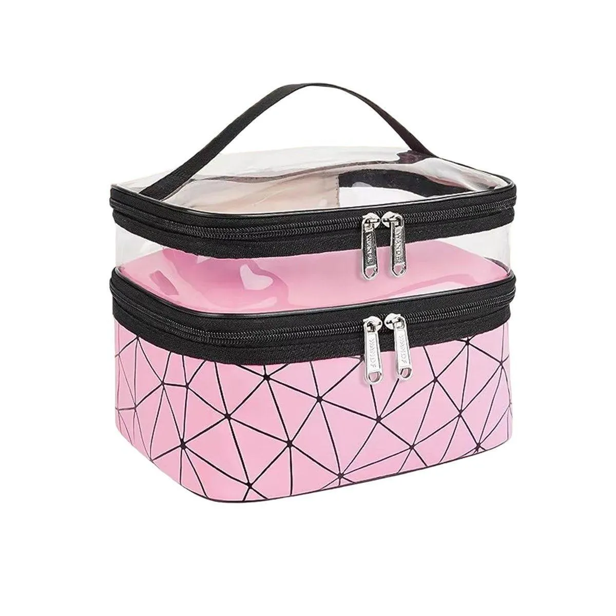 Portable Double-Layer Large Capacity Waterproof Cosmetic Bag Travel Toiletry Bag