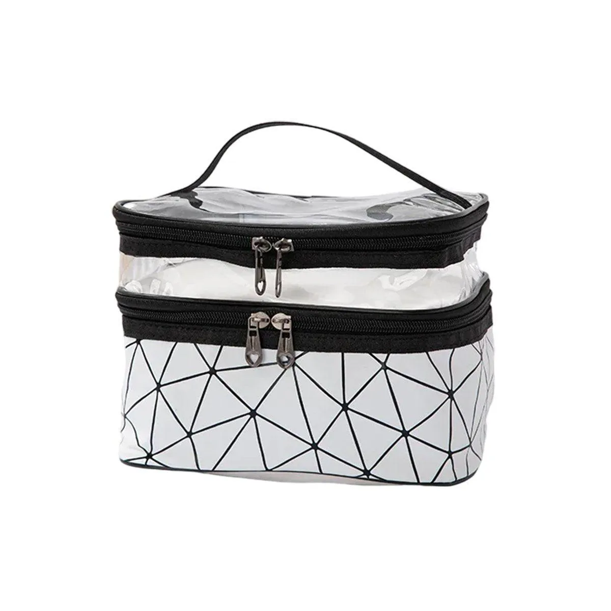 Portable Double-Layer Large Capacity Waterproof Cosmetic Bag Travel Toiletry Bag