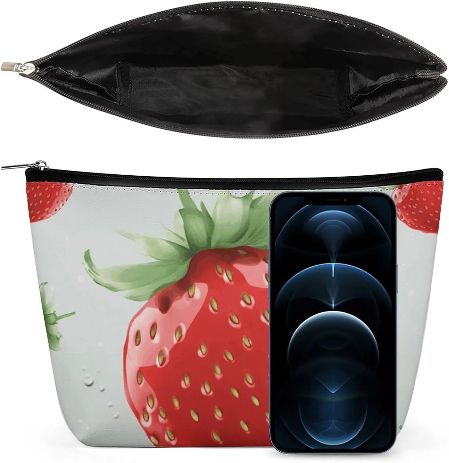 Portable Small Cosmetic Bag Cute Travel Makeup Bag Lovely Strawberry Waterproof Toiletry Bag for Women