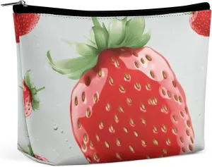 Portable Small Cosmetic Bag Cute Travel Makeup Bag Lovely Strawberry Waterproof Toiletry Bag for Women