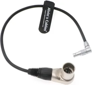 Power-Cable for Zacuto-Kameleon-EVF from Digital-Bolex D16 Camera Rotatable Right Angle 4 Pin Male to XLR 4 Pin Male Right Angle Alvin's Cables 30CM