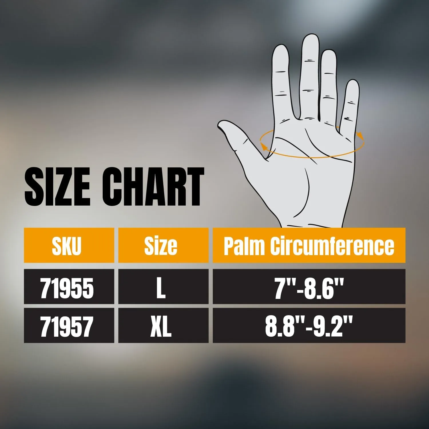 POWERTEC Heavy Duty Work Gloves | Safety Gloves with Touch Screen Flexible Breathable, Abrasion-Resistant Slip-Proof Leather on Palm for Excellent Grip and Shockproof, 1 Pair (size XL) (71957)