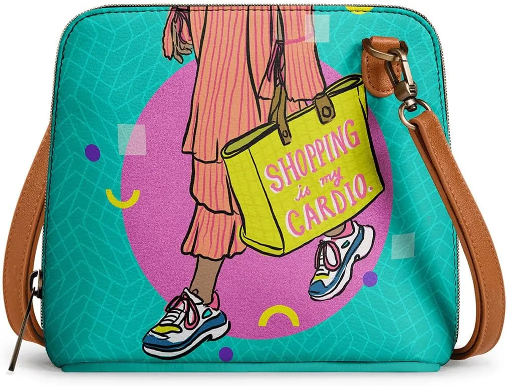 Printed Slim Trapeze Crossbody Purse for Women, Girls | Vegan Leather | Stylish Ladies Wallet | Shoulder Handbag