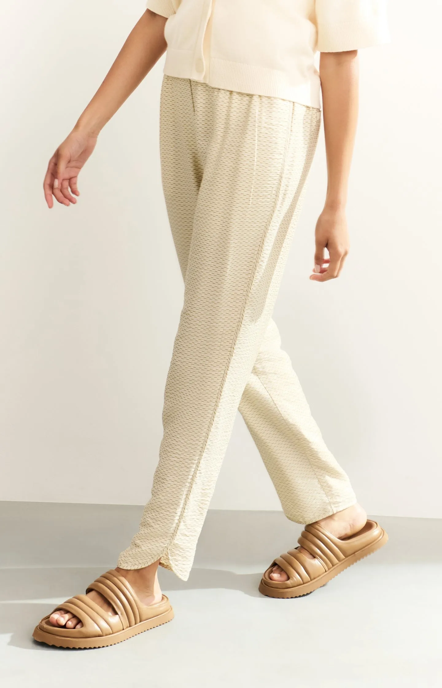 Printed woven trousers