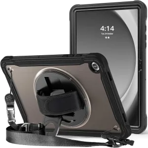 ProCase Kids Case for Galaxy Tab A9 Plus/A9  5G 11 Inch 2023 (SM-X210/X215/X216/X218), Heavy Duty Shockproof Rugged Protective Case Cover with Pen Holder Hand Shoulder Strap Kickstand -Black