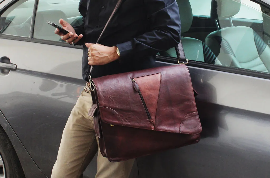 Professional DSRL Camera Leather Bag