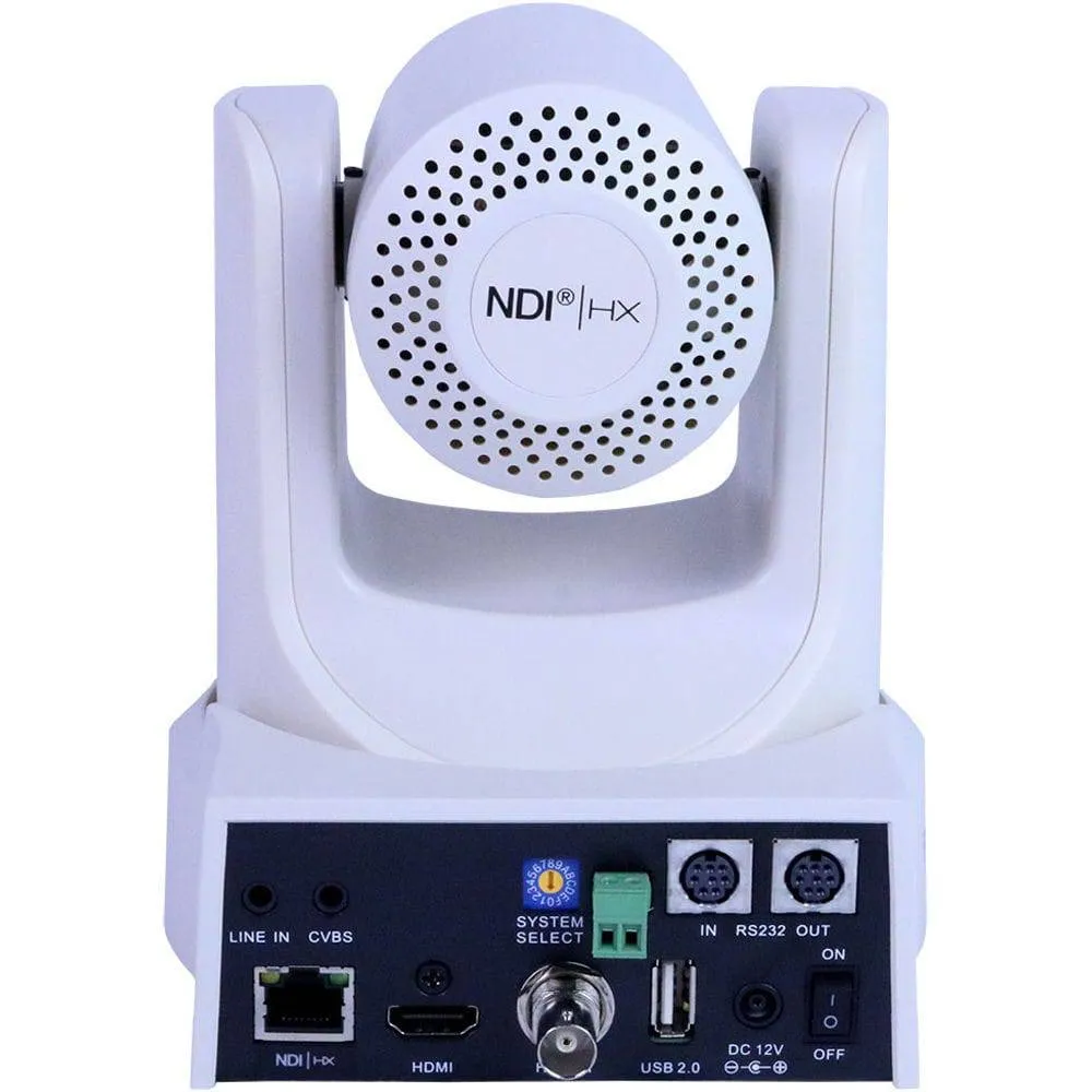 PTZOptics 30X-NDI Broadcast and Conference Camera (White)