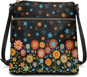 PU Crossbody Bags for Women Fashion Shoulder Purse Bag Travel Purse with Shoulder Strap for Shopping Dating