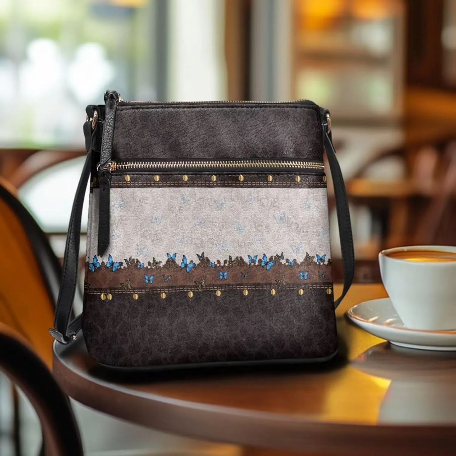 PU Crossbody Bags for Women Fashion Shoulder Purse Bag Travel Purse with Shoulder Strap for Shopping Dating