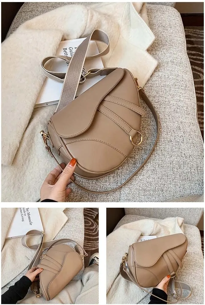 PURFANREE Women Trendy Small Clutch Purse Saddle Shoulder Bag Underarm Handbag Satchel HandBag Crossbody Bag
